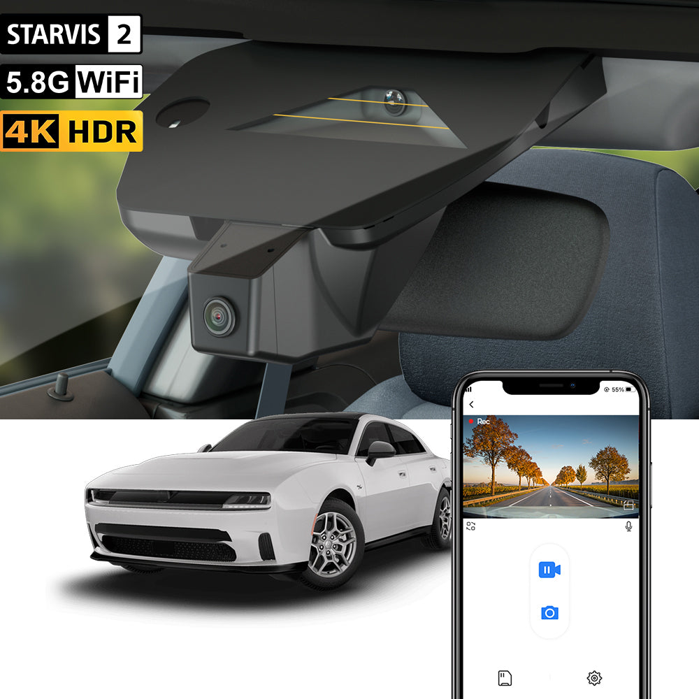 【STARVIS 2】FITCAMX Dash Cam for Dodge Charger 2024-2026