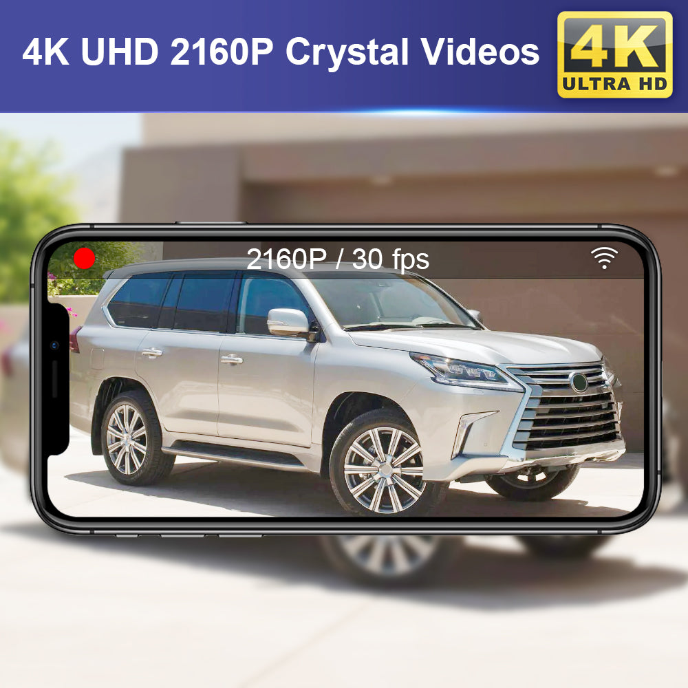 Dashcam 4K Fitcamx Para Toyota Land Cruiser Prado 2024-2025 | 2160P, WiFi, G-Sensor, Instalación Plug&Play