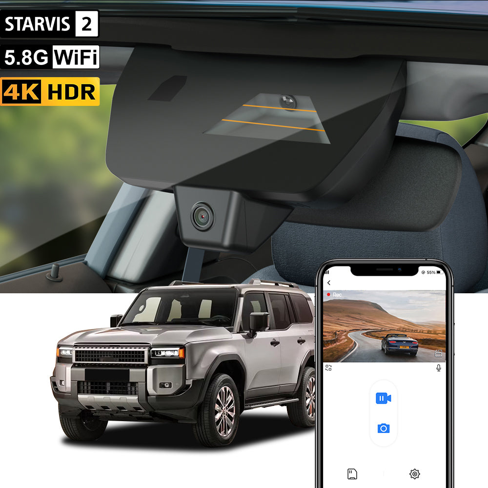 【STARVIS 2】FITCAMX Dashcam für Toyota Land Cruiser Prado J250 15. Generation 2024–2027