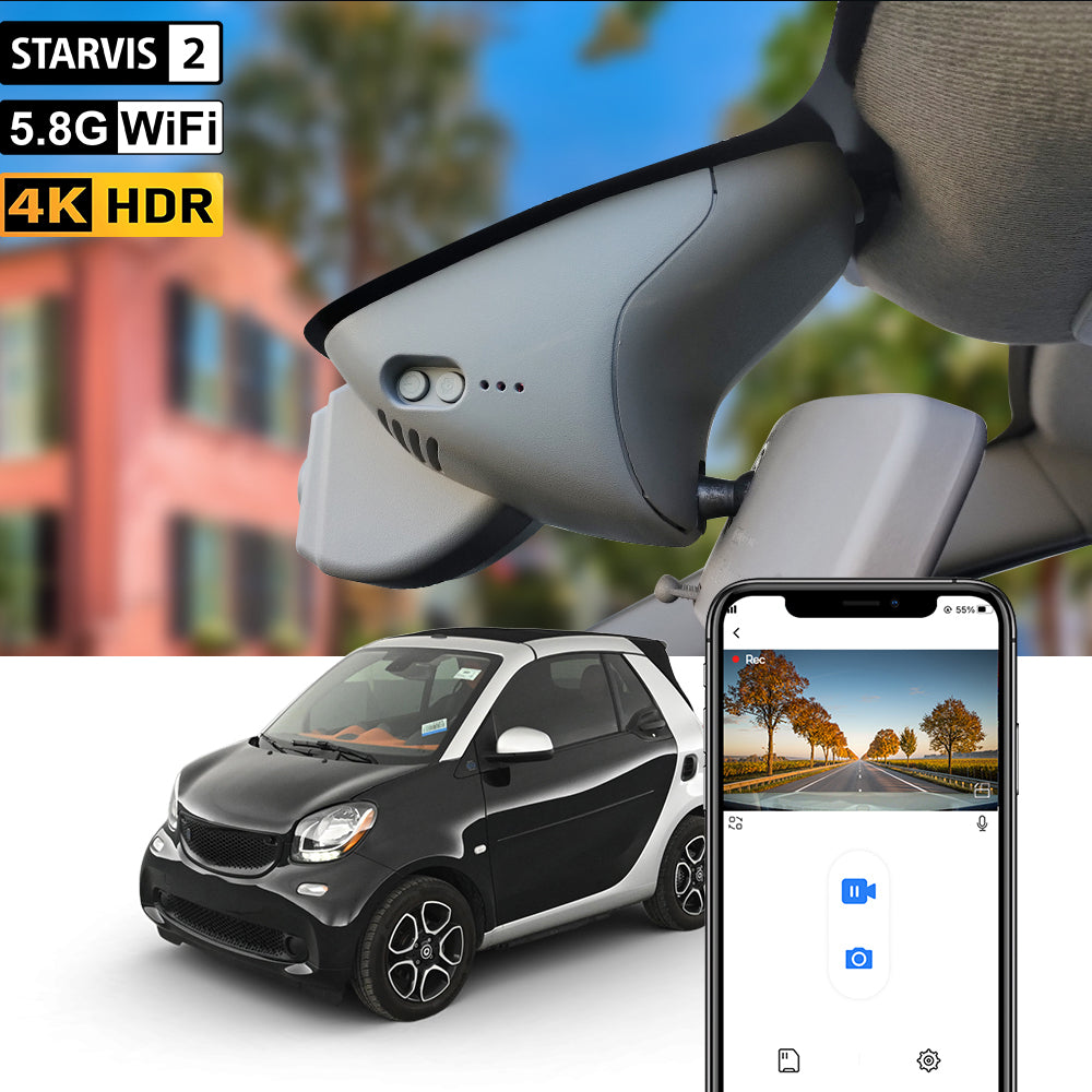 FITCAMX Dashcam für Mercedes-Benz Smart (W453, 2014–2022) Fortwo Forfour