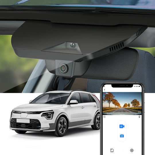 FITCAMX Dash Cam for Kia Niro and Niro EV 2023-2026 (Right-hand drive vehicle) (Rear Mirror Cover part number 96030-AT900)