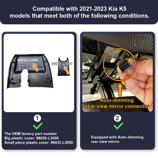 Fitcamx Dash Cam for Kia K5 2021-2023
