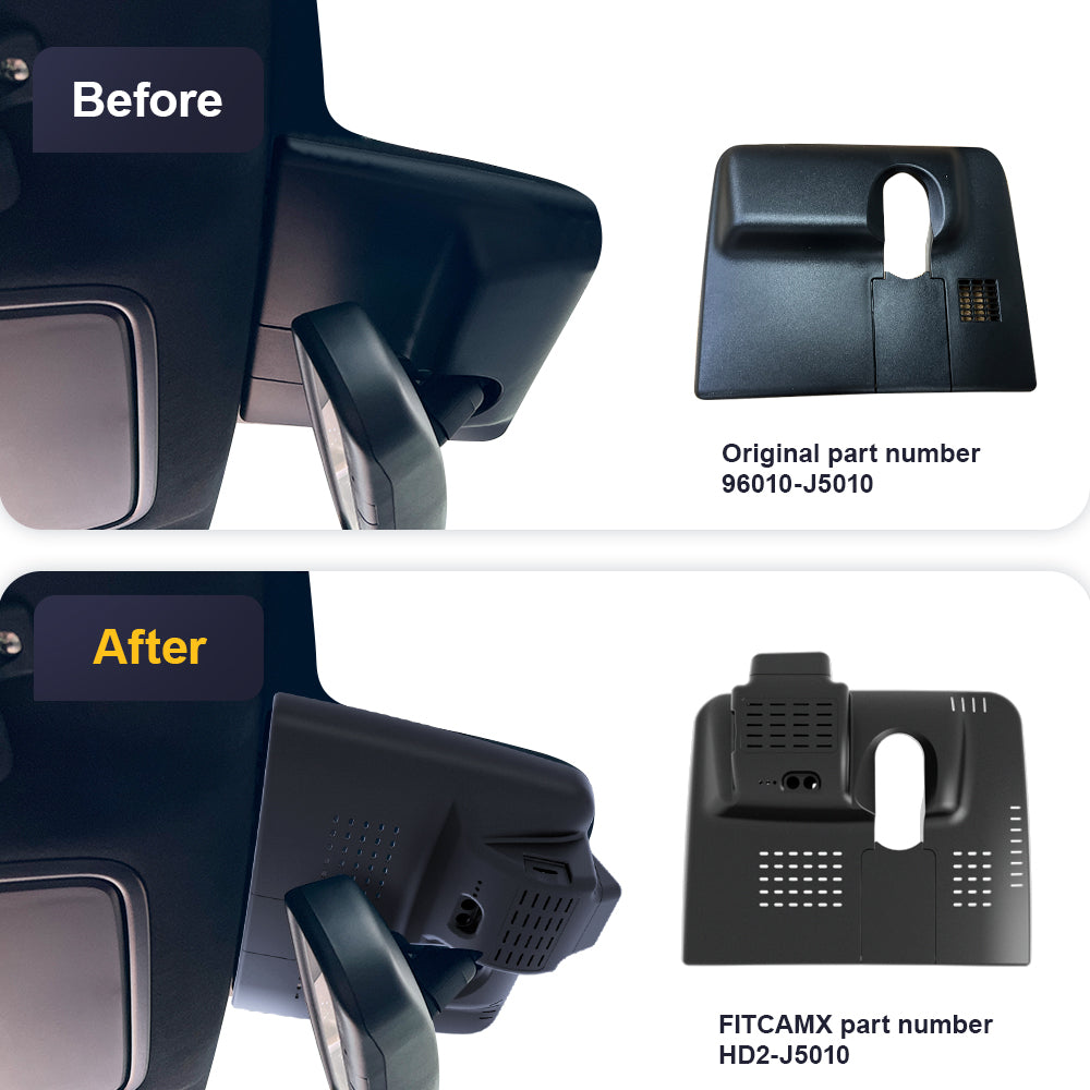 Fitcamx Dash Cam for Kia Stinger 2018 - 2021 1st Gen (Rear Mirror