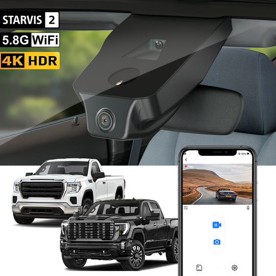 【STARVIS 2】FITCAMX Dash Cam for GMC Sierra DENALI AT4 1500 2500HD 3500HD 2020-2025
