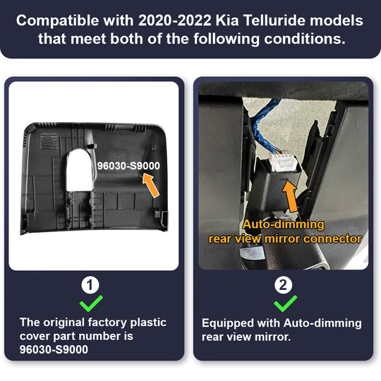 Fitcamx Dash Cam for Kia Telluride 2020-2022