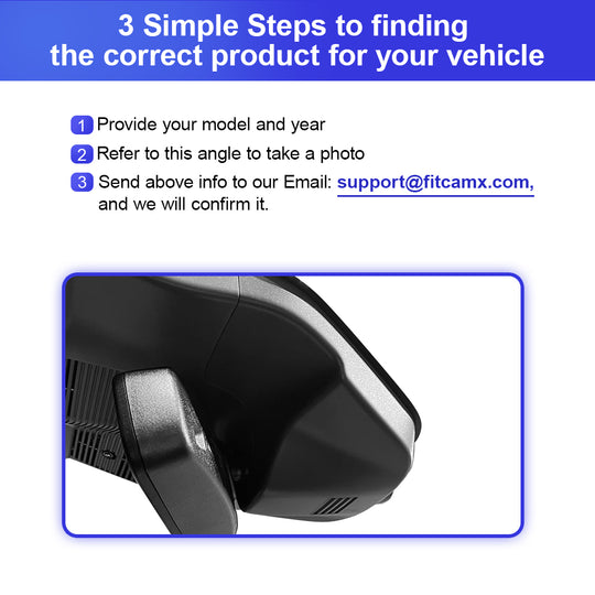 Caméra de tableau de bord FITCAMX pour Ford Fiesta, Puma 2018-2023