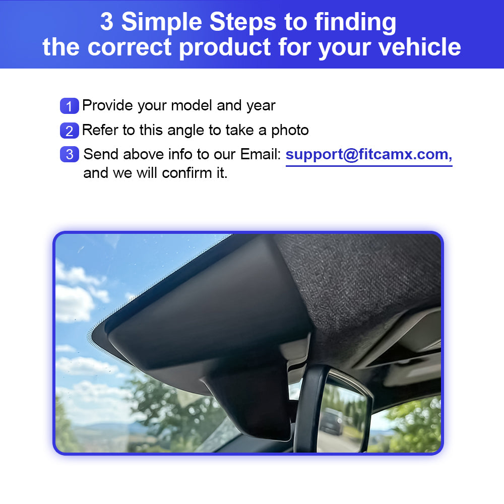 Caméra de tableau de bord FITCAMX pour Toyota Proace Verso 2018-2020