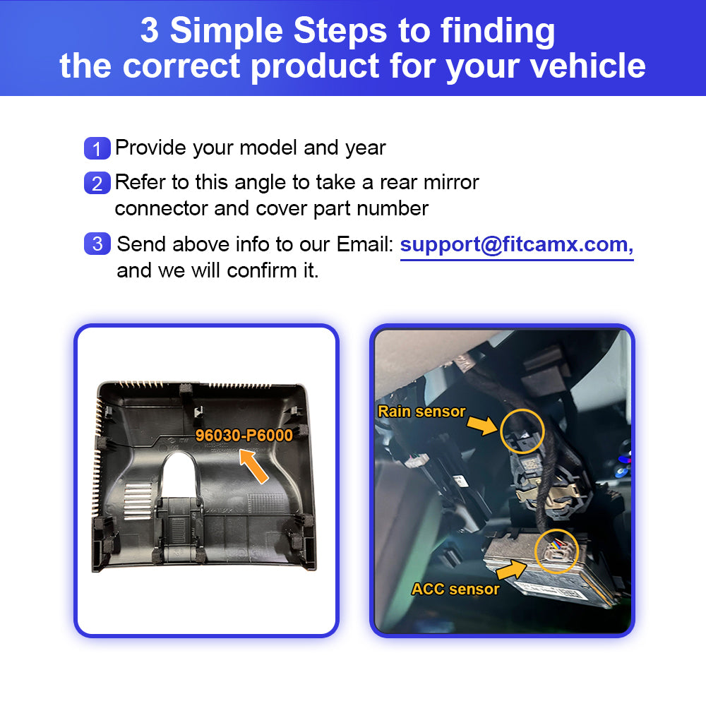 Fitcamx Dash Cam for Hyundai Santa Fe 2024 2025 (Rear Mirror Cover par ...