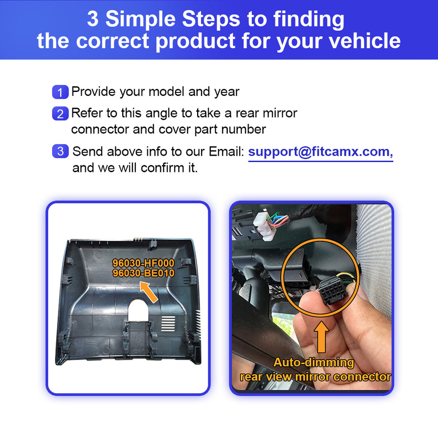 Fitcamx Dash Cam for Hyundai Kona and Kona Electric EV 2023 - 2025 ...