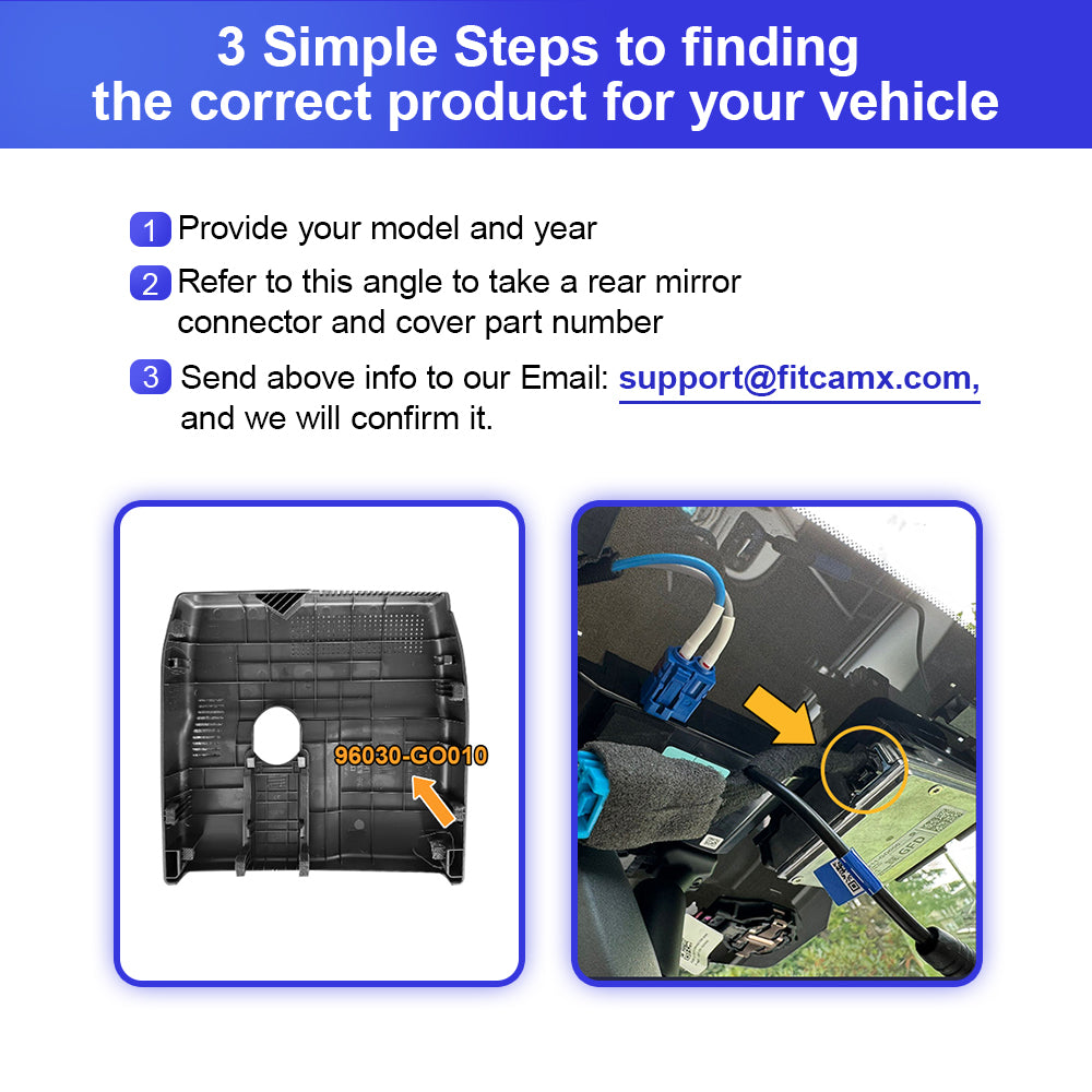 Fitcamx Dash Cam per Hyundai Elantra ed Elantra N 2021-2025 (Copertura Specchietto Retrovisore numero parte 96031-AA000)