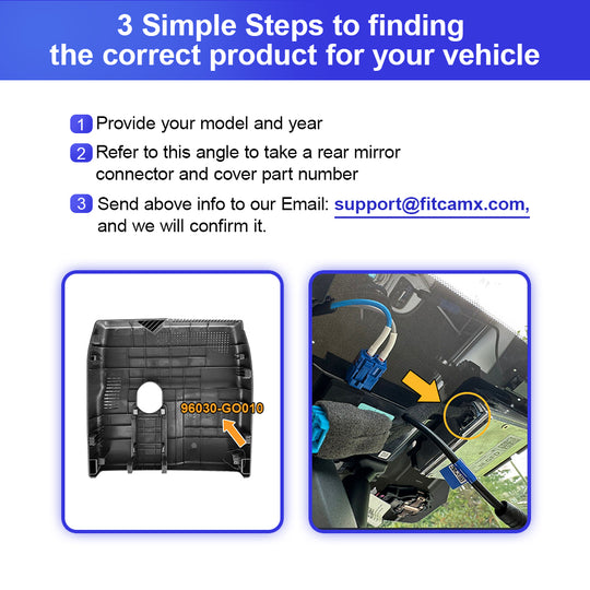 Fitcamx Dash Cam per Hyundai Elantra ed Elantra N 2021-2025 (Copertura Specchietto Retrovisore numero parte 96031-AA000)