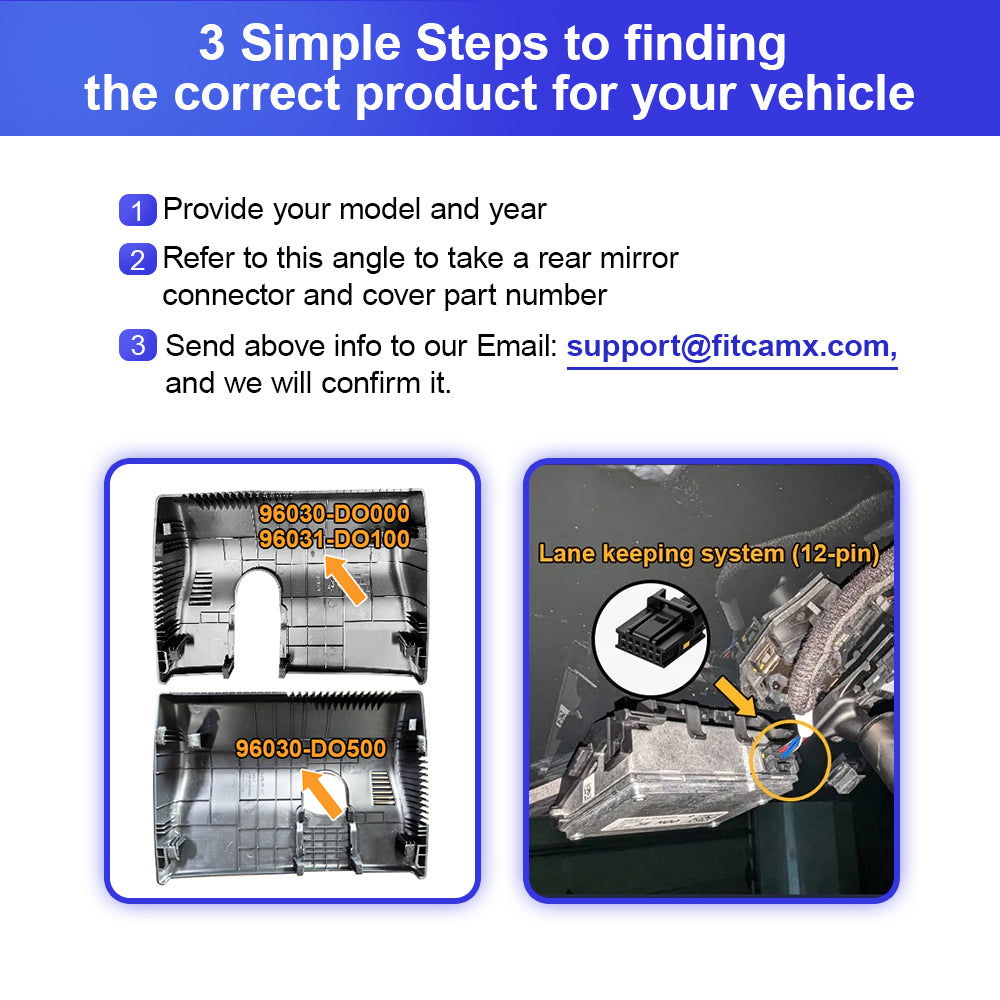 FITCAMX Dashcam für Kia EV9 2023–2026