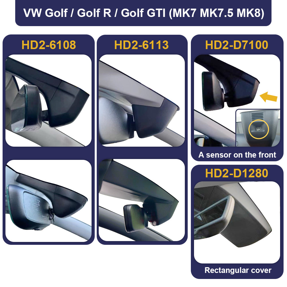 Cámara de salpicadero FITCAMX para VW Golf GTI R MK7 MK7.5 MK8 2015-2025