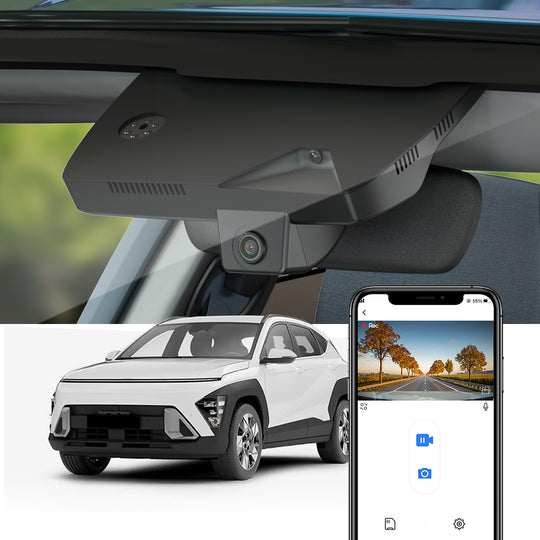 FITCAMX Dash Cam for Hyundai Kona, N, Electric, 2021-2023 (Right Hand Drive)