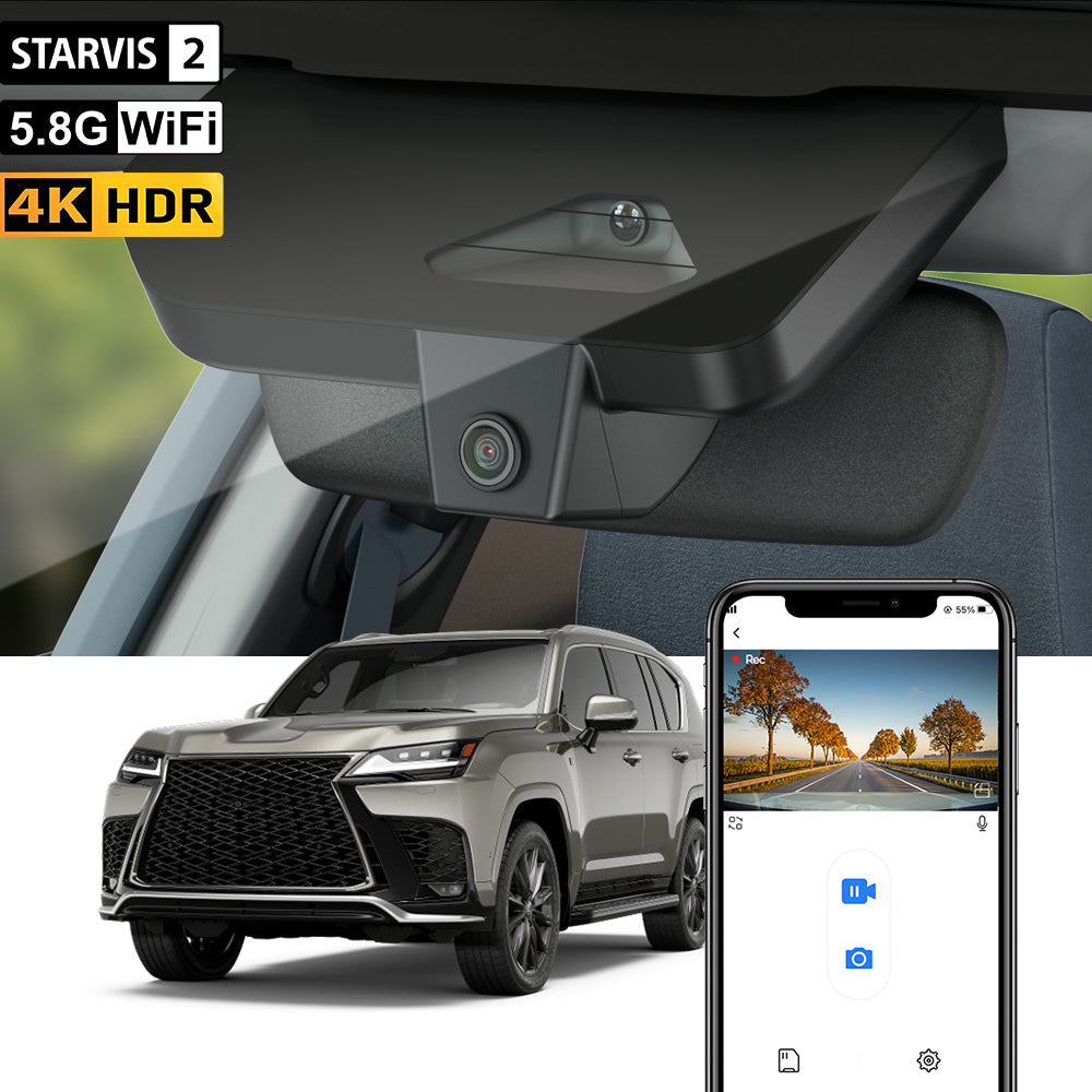 FITCAMX Dashcam für LexusLX 500d, 600, 700h 2025 2026 (Rechtslenker-Fahrzeug)