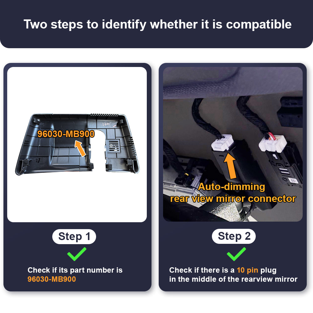 FITCAMX Dash Cam per KIA EV5 2025 2026 (veicolo con guida a destra) (copertura specchietto retrovisore codice 96030-MB900)