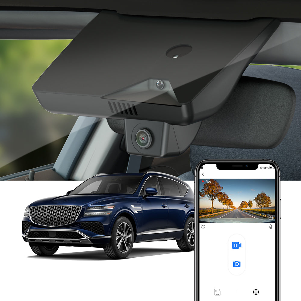 FITCAMX Dash Cam pour Genesis GV60 2022-2025 (conduite à droite) (numéro de pièce du couvercle de rétroviseur 96030-CU900)