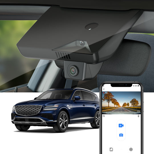 FITCAMX Dash Cam pour Genesis GV60 2022-2025 (conduite à droite) (numéro de pièce du couvercle de rétroviseur 96030-CU900)